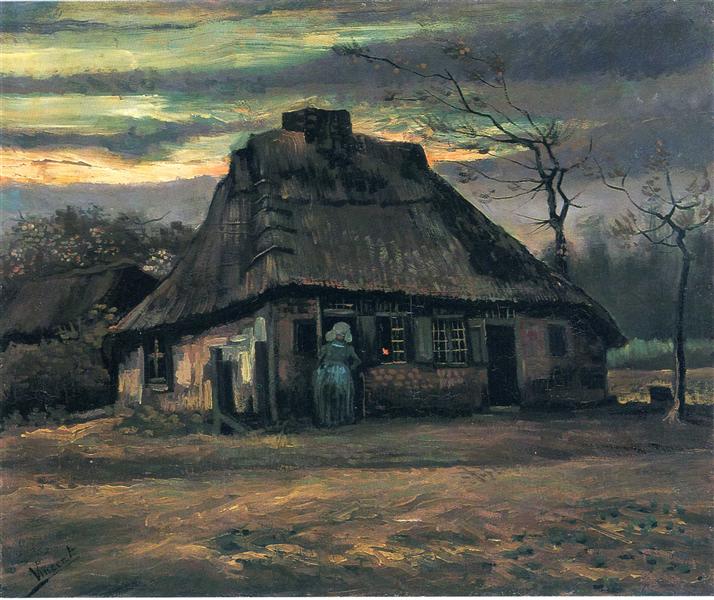 Солом'яні дахи в тумані, 1885 - Вінсент Ван Гог