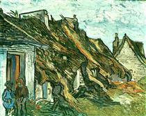 Thatched Cottages in Chaponval, Auvers-sur-Oise - Vincent van Gogh