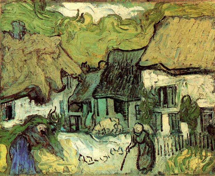 Thatched Cottages in Jorgus, 1890 - Vincent van Gogh