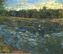 The Seine with a Rowing Boat - Vincent van Gogh