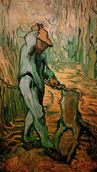 The Woodcutter after Millet, 1890 - 梵谷