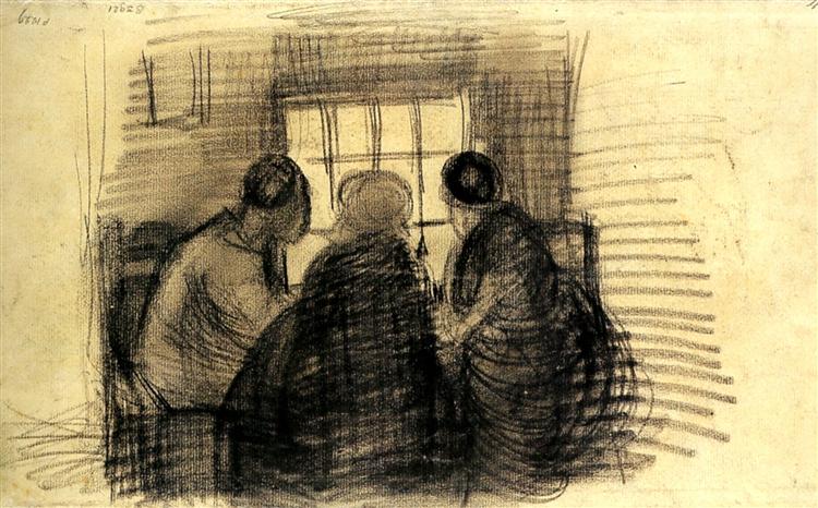 Three People Sharing a Meal, 1885 - Вінсент Ван Гог
