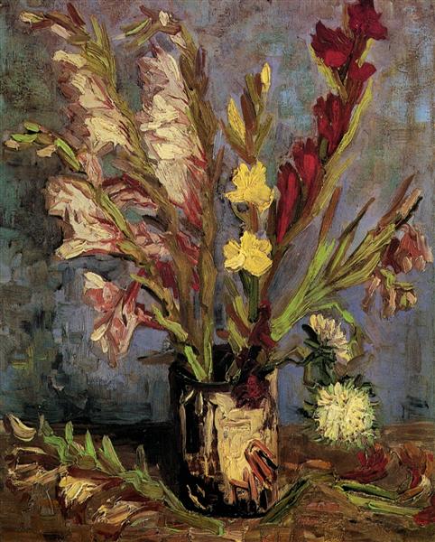 Vase with Gladioli, 1886 - Винсент Ван Гог