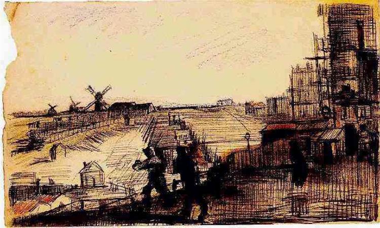 View of Montmartre, 1886 - Винсент Ван Гог