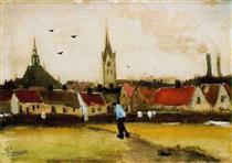 View of The Hague with the New Church - Vincent van Gogh