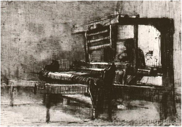 Weaver Facing Left, 1884 - 梵谷
