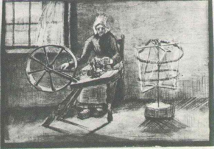 Woman Reeling Yarn, 1884 - Винсент Ван Гог