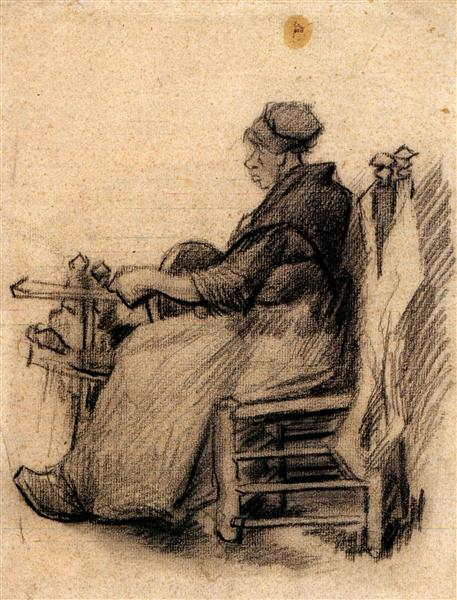Woman Winding Yarn, 1885 - 梵谷