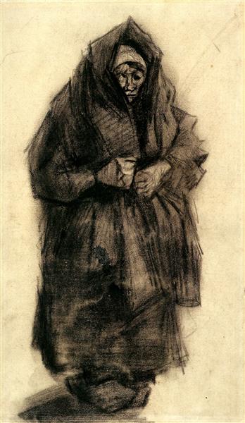 Woman with a Mourning Shawl, 1885 - 梵谷