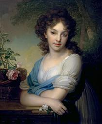 Portrait of Elena Alexandrovna Naryshkina - Vladímir Borovikovski