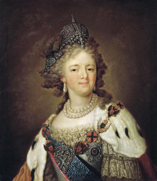 Portrait of Empress Maria Fyodorovna - Vladimir Borovikovsky