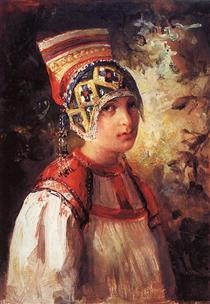 A peasant woman - Vladímir Makovski