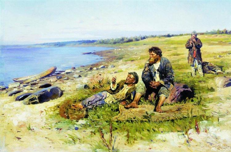 At Volga, 1897 - Володимир Маковський