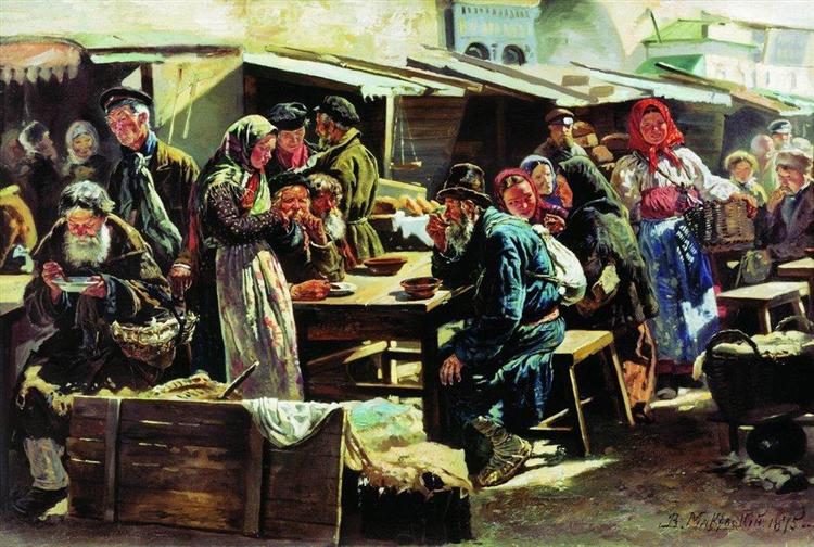 The meal, 1875 - Wladimir Jegorowitsch Makowski
