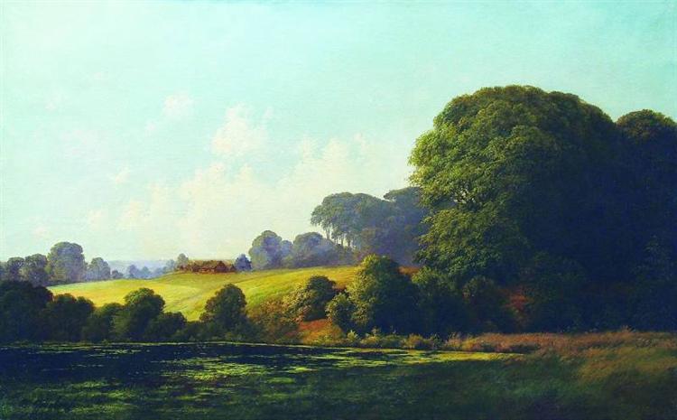 Landscape with pond, c.1878 - Wolodymyr Orlowskyj