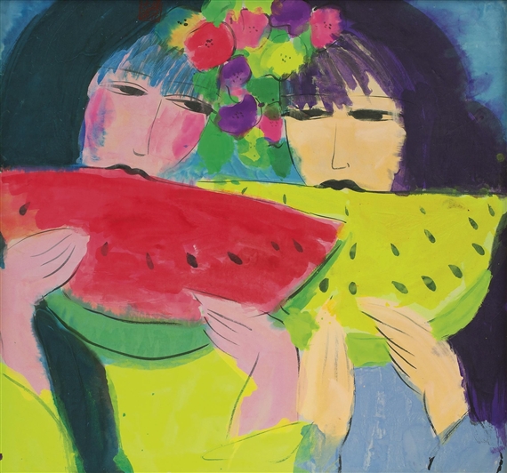 Ladies with Watermelons, 1980 - Walasse Ting