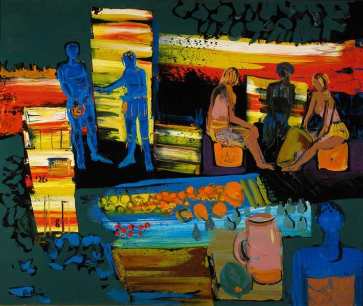 African Night Market, 1965 - Walter Battiss