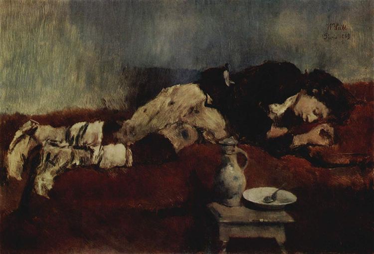 Sleeping Savoyard Boy, 1869 - Wilhelm Leibl