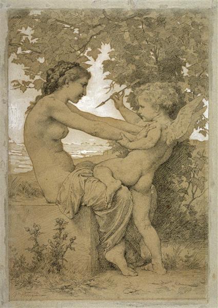 Love`s Resistance, 1885 - William-Adolphe Bouguereau