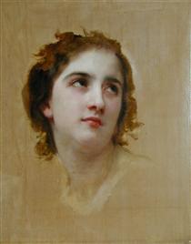 Sketch of a Young Woman - William Adolphe Bouguereau