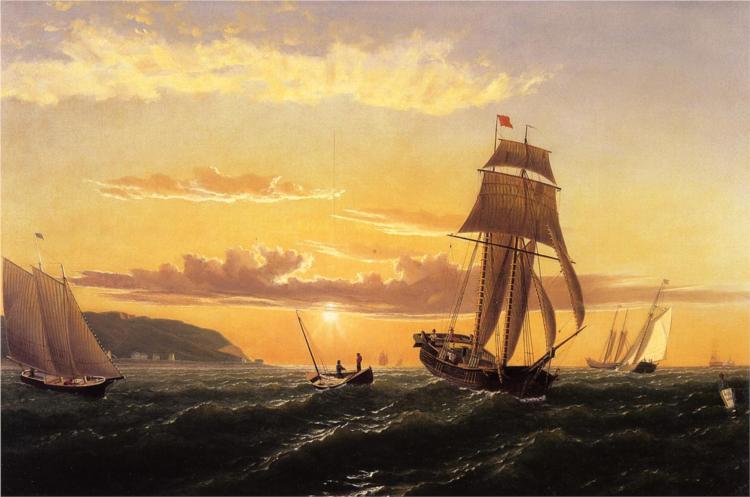 Sunrise on the Bay of Fundy, 1858 - Уильям Брэдфорд