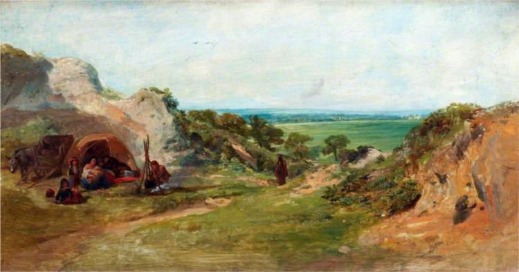 Landscape. The Gypsy Camp - Вільям Коллінз