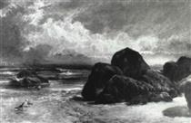 Coastal view with sailboats - Вільям Гільберт Фостер