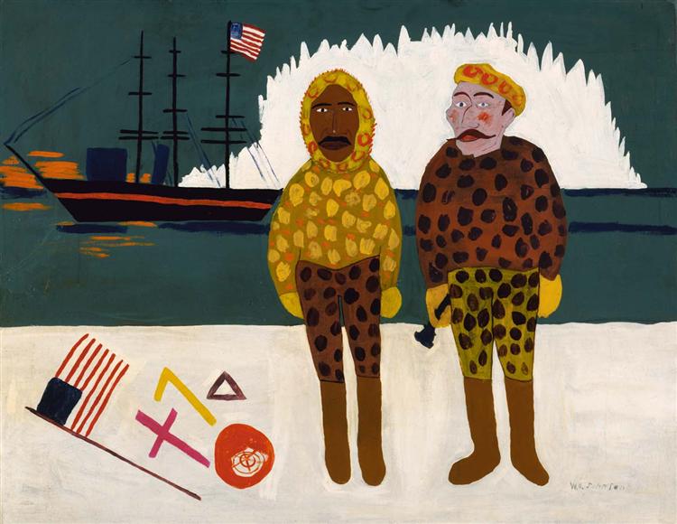 Commodore Peary and Henson at the North Pole, 1945 - William H. Johnson