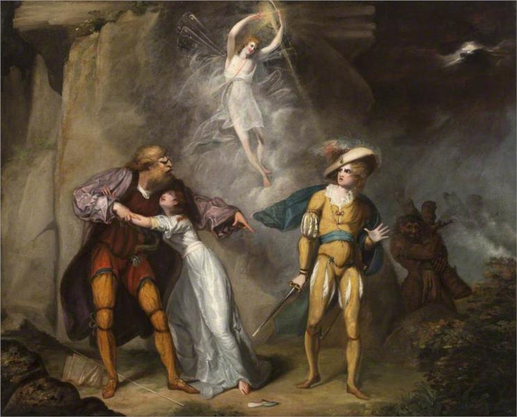 Scene from 'The Tempest' by William Shakespeare, 1790 - Уильям Гамильтон