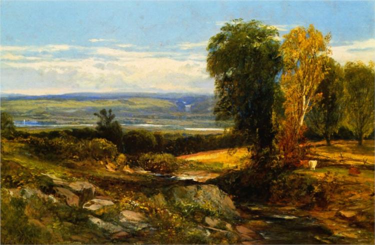 Hudson River Landscape, 1854 - Уильям Харт