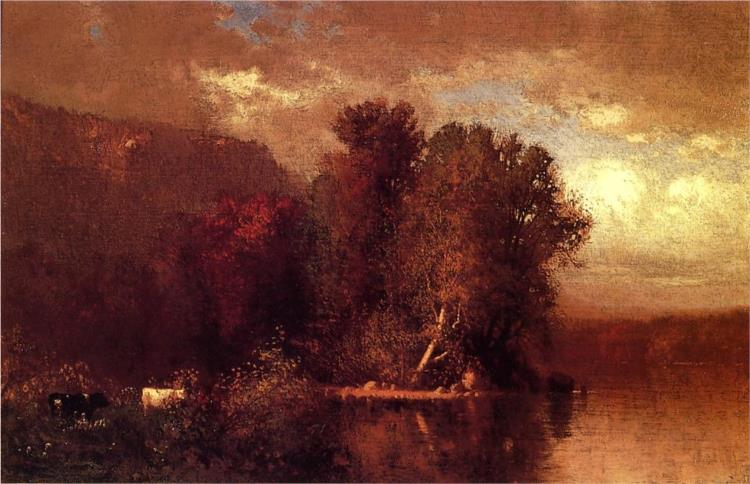 Hudson River Landscape, 1879 - Уильям Харт