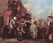 The arrest for theft - William Hogarth