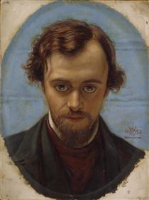 Portrait of Dante Gabriel Rossetti - 威廉·霍爾曼·亨特
