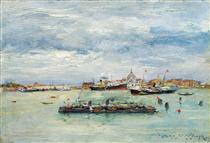 Gray Day on the Lagoon (A Passenger Boat — Venice) - Уильям Меррит Чейз