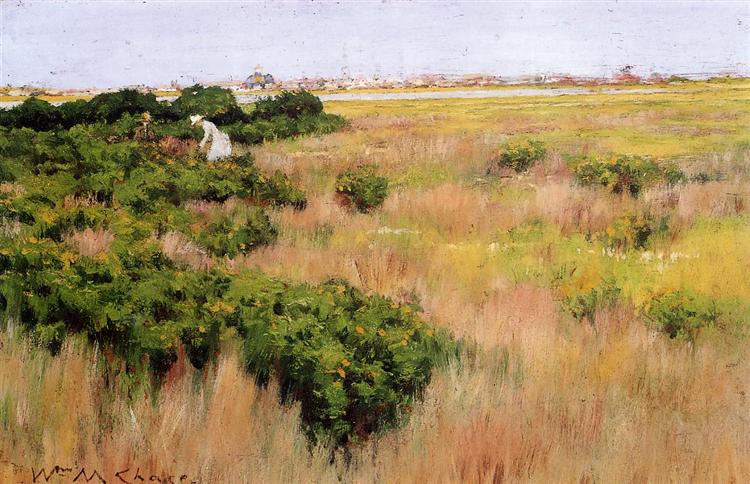 Landscape near Coney Island, c.1886 - William Merritt Chase