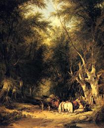 In The New Forest - William Shayer