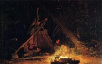 Fogueira no Acampamento - Winslow Homer
