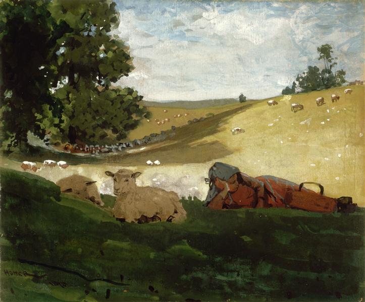 Warm Afternoon (Shepherdess), 1878 - Уинслоу Хомер