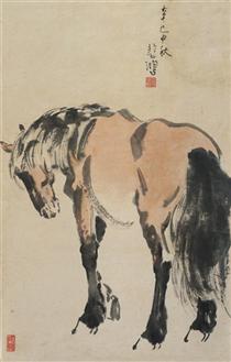 A Standing Horse - 徐悲鴻