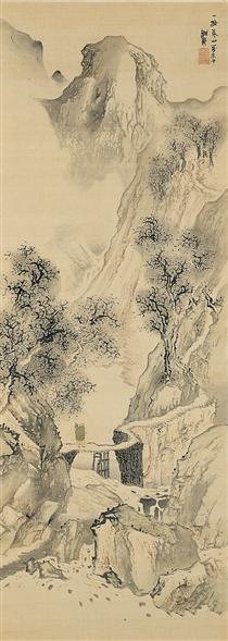 Landscape with a Solitary Traveler - 與謝蕪村