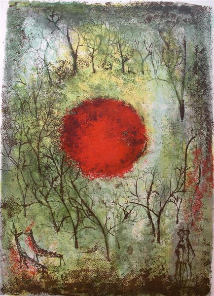 Le Soleil Rouge, 1950 - Zao Wou-Ki