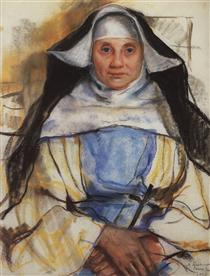 A nun of Cassis - Zinaida Evgenievna Serebriakova