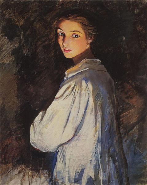 Girl with a candle. Self portrait, 1911 - Sinaida Jewgenjewna Serebrjakowa