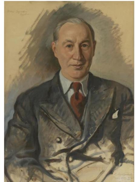 Portrait of a Jewish philanthropist Igor S. Hurwitz, 1941 - Zinaïda Serebriakova