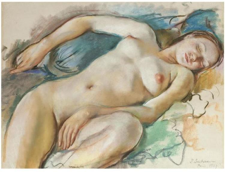 Лежащая обнаженная, 1929 - Зинаида Серебрякова