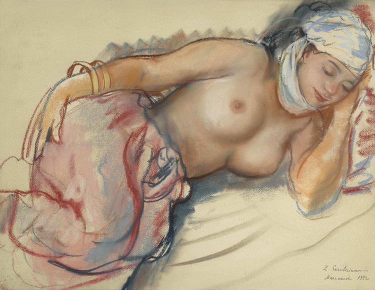 Лежащая обнаженная, 1932 - Зинаида Серебрякова