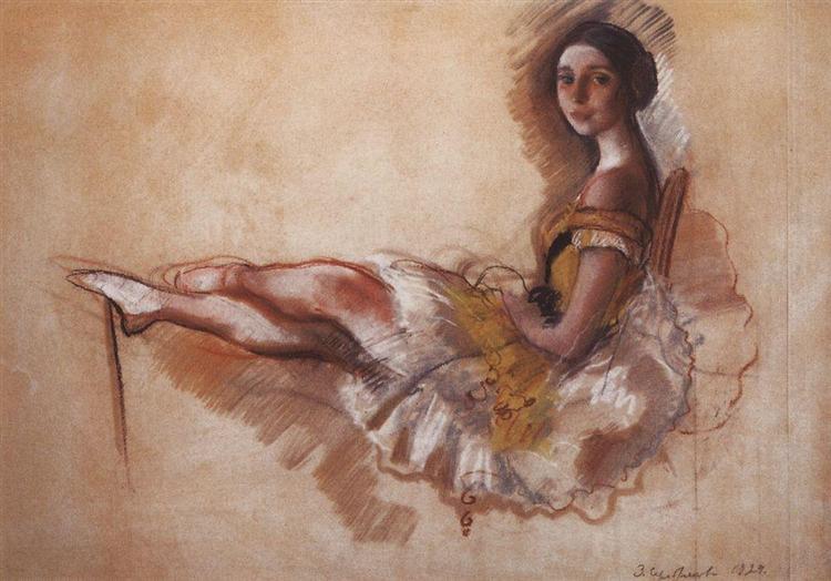 Відпочиває танцюрист, 1924 - Зінаїда Серебрякова
